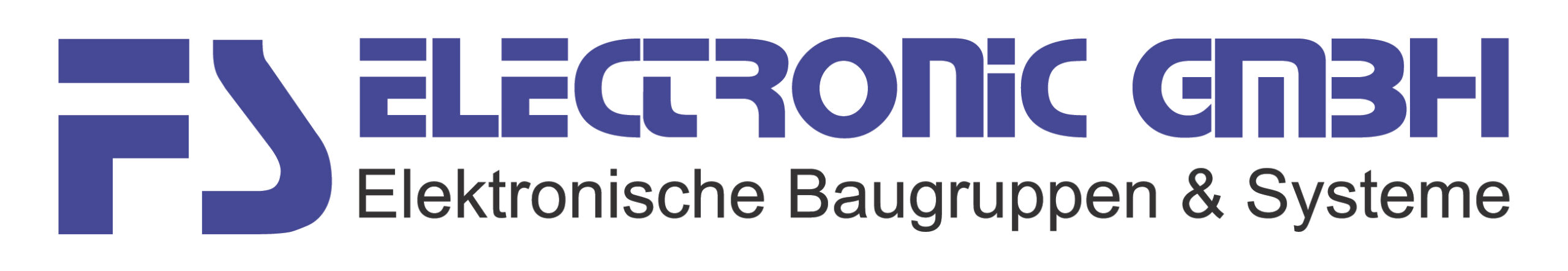 Logo der FS Electronic GmbH mit Schriftzug Electronic GmbH und Untertitel Elektronische Baugruppen & Systeme