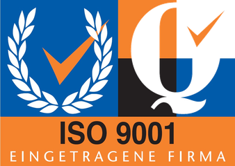 Zertifizierungsbadge Qualitätsmanagement nach ISO 9001